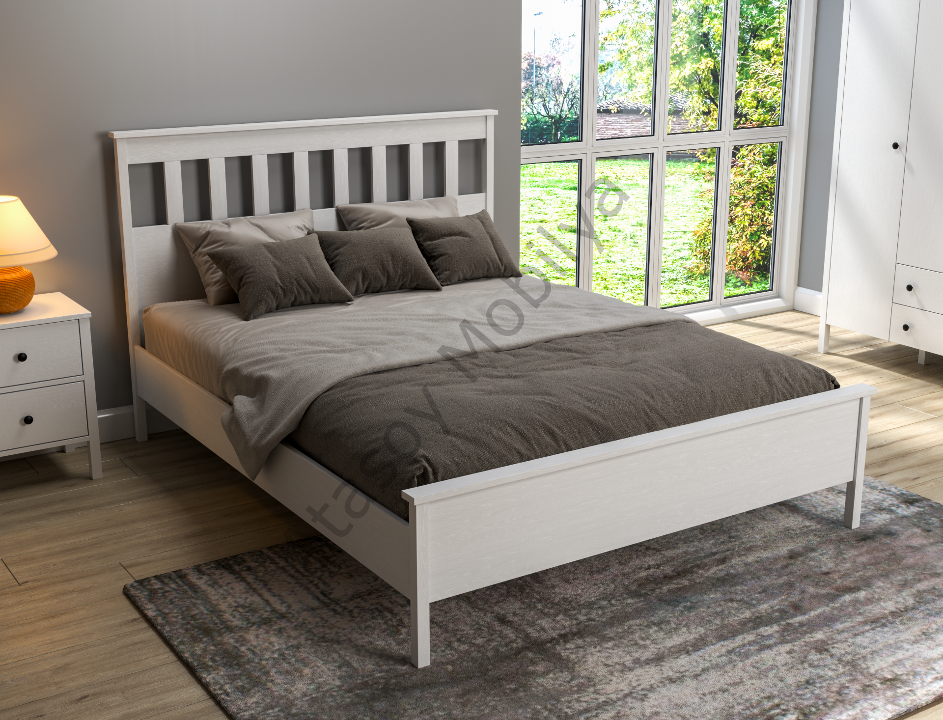 Helen Ahşap Karyola