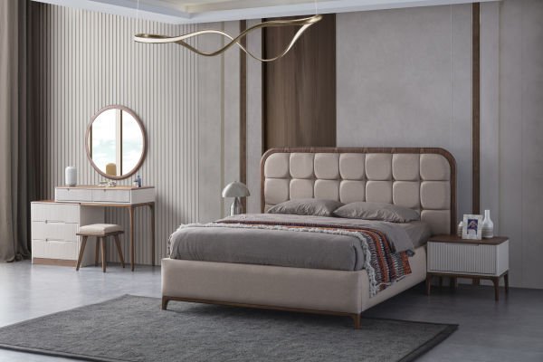 İnci Ahşap Yatak Odası