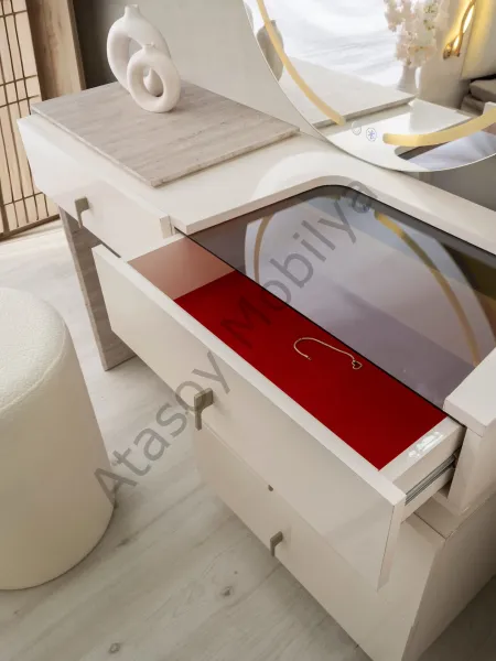Platin Köşe Dolaplı Yatak Odası