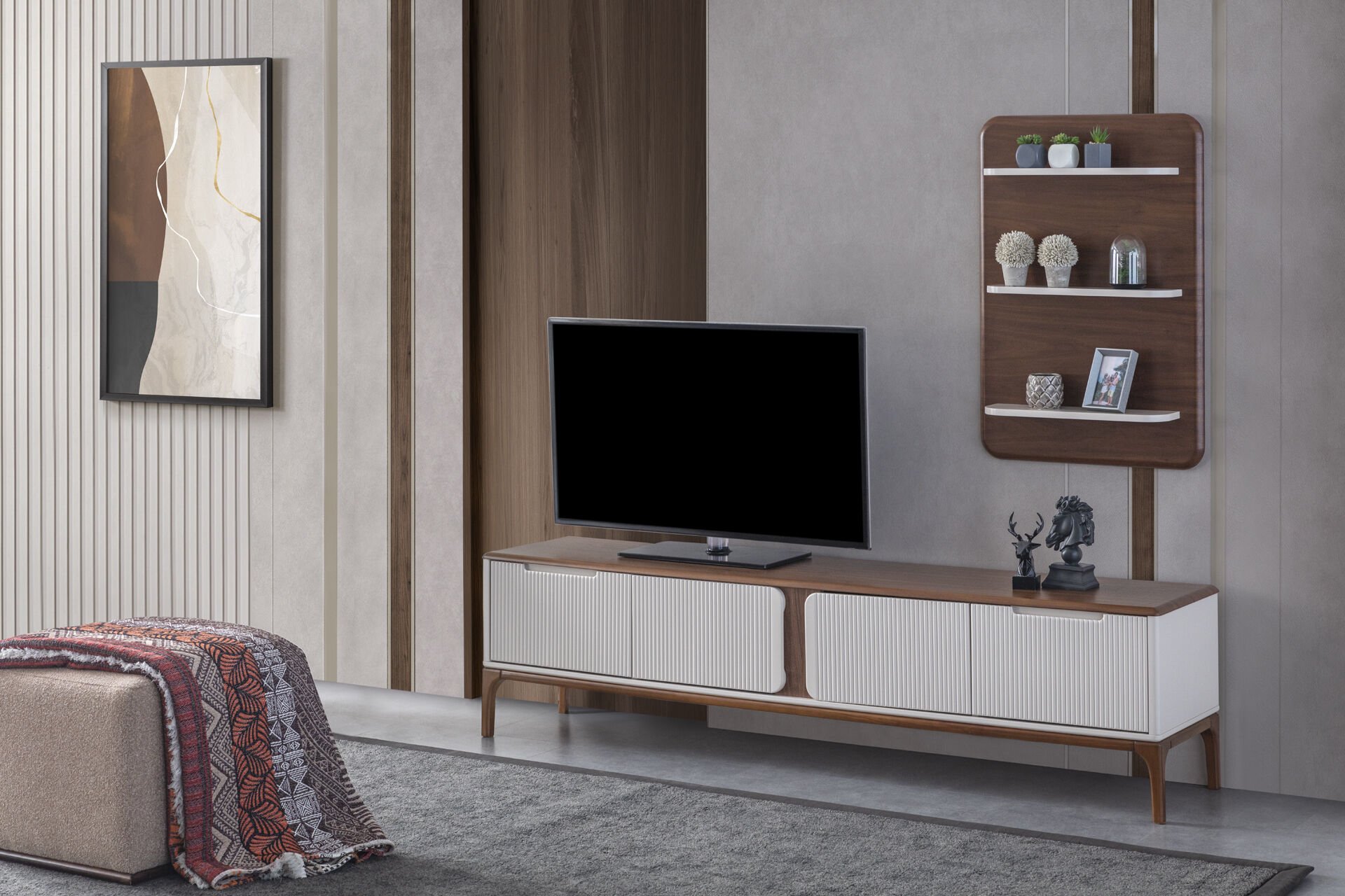 İnci Ahşap Tv Ünitesi