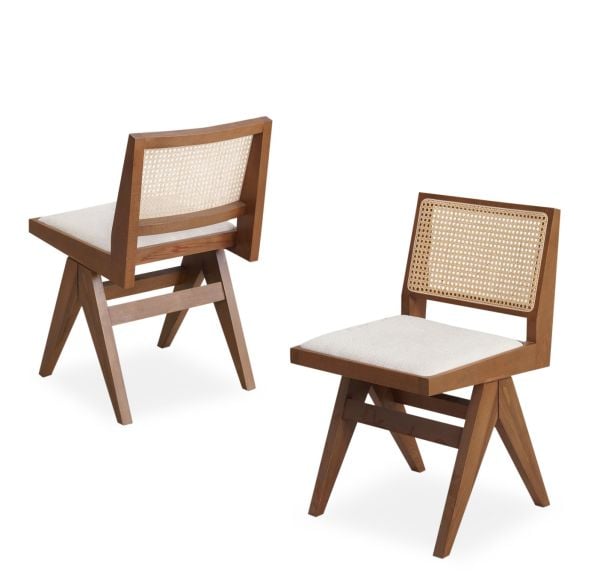 Luna Ahşap Sandalye Hasırlı