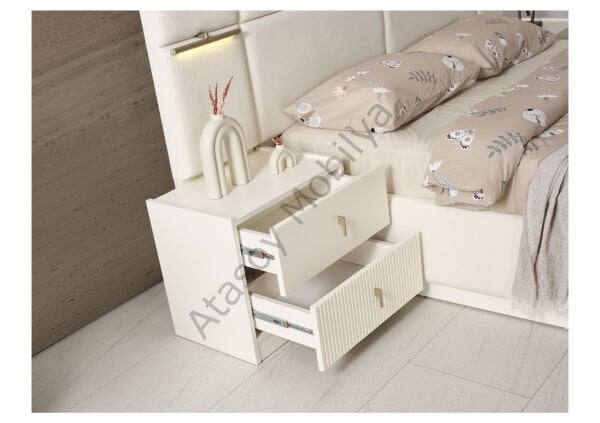 Roza Köşe Dolaplı Yatak Odası