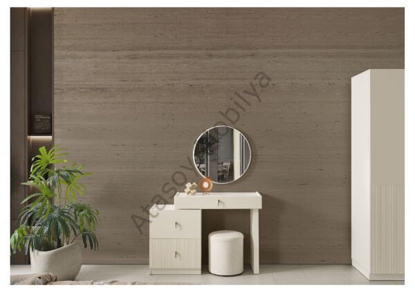 Roza Köşe Dolaplı Yatak Odası