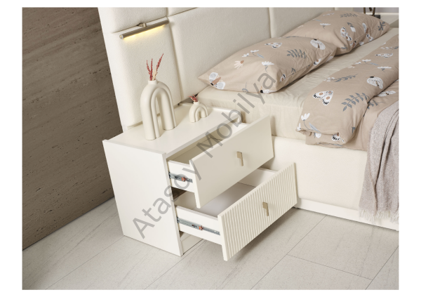 Roza Köşe Dolaplı Yatak Odası Takımı