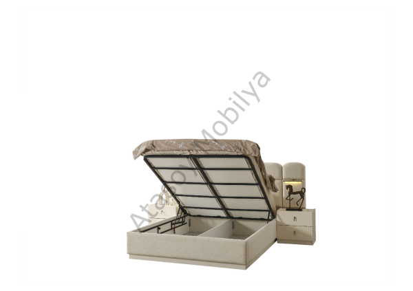 Roza Köşe Dolaplı Yatak Odası Takımı