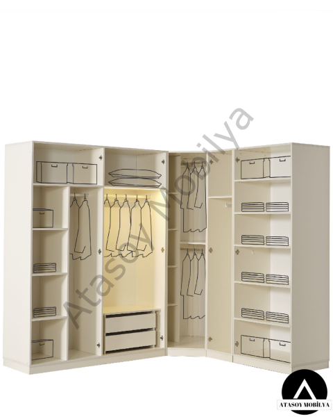 Lizbon Köşe Dolaplı Yatak Odası Takımı