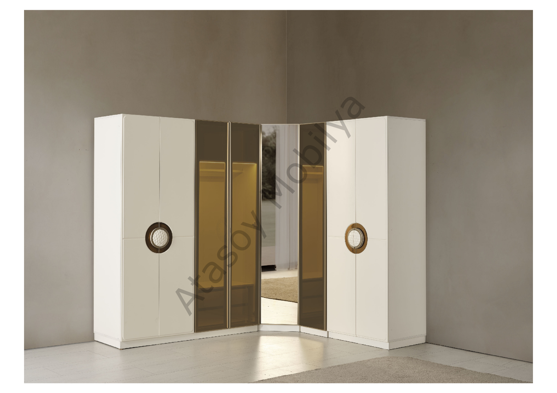 Lizbon Köşe Dolaplı Yatak Odası Takımı