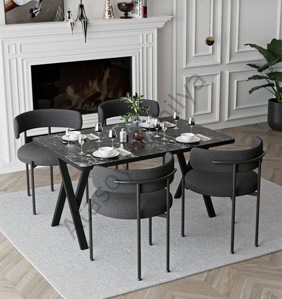 Lider Masa Sandalye Takımı SİYAH